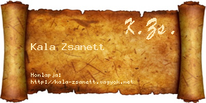Kala Zsanett névjegykártya