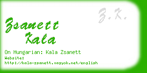 zsanett kala business card